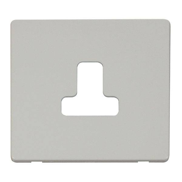 Click SCP238PW 5A Round Pin Socket Outlet Cover Plate - White