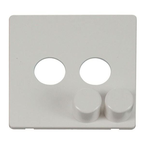 Click SCP242PW 2 Gang Dimmer Switch Cover Plate - White