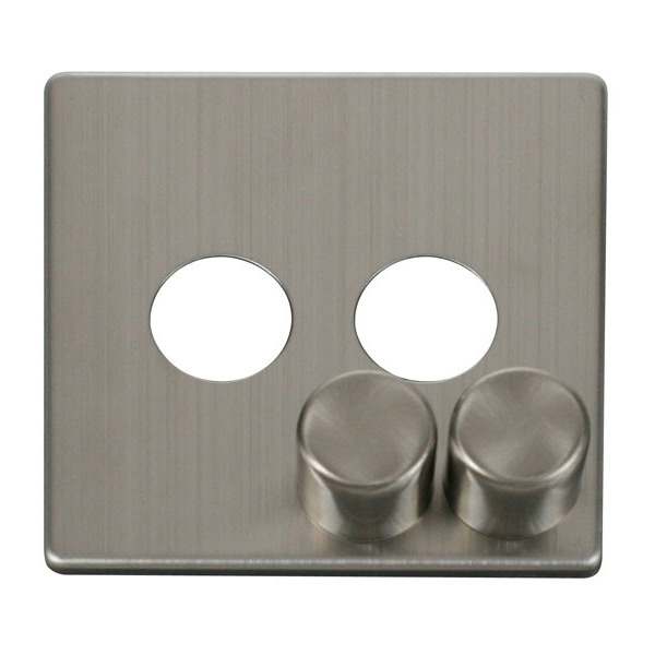 Click SCP242SS 2 Gang Dimmer Switch Cover Plate - Stainless Steel