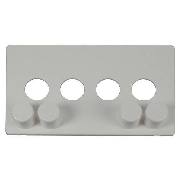 Click SCP244PW 4 Gang Dimmer Switch Cover Plate - White