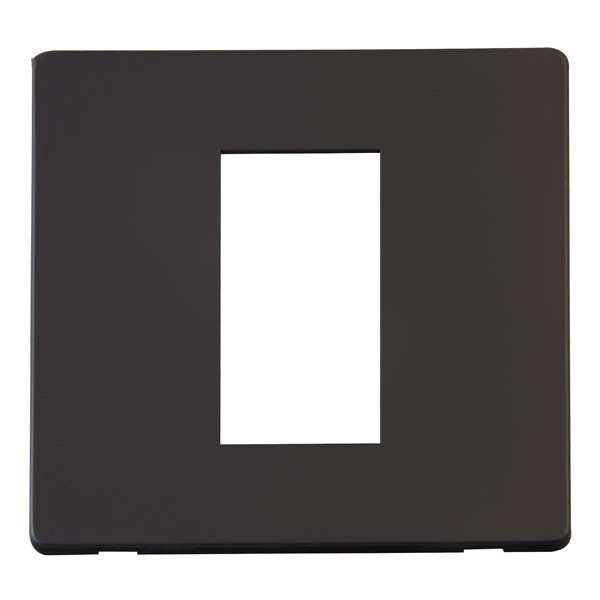 Click SCP310BK 1 Gang Plate Single Media Module Cover Plate - Black