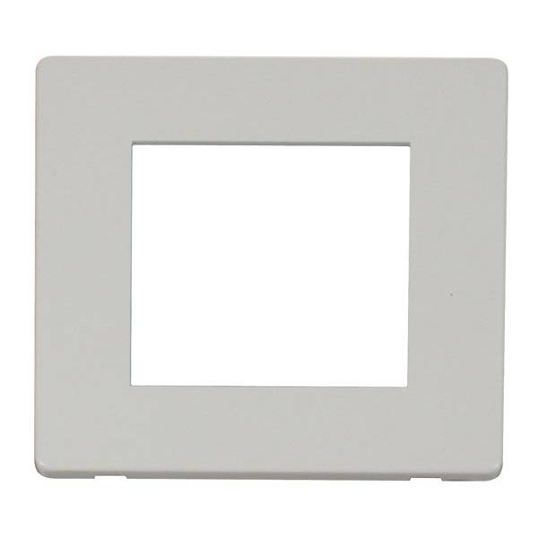 Click SCP311PW 1 Gang Plate Twin Media Module Cover Plate - White