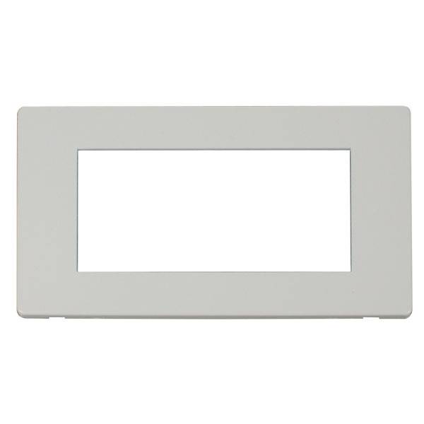 Click SCP312PW 2 Gang Plate Quad Media Module Cover Plate - White