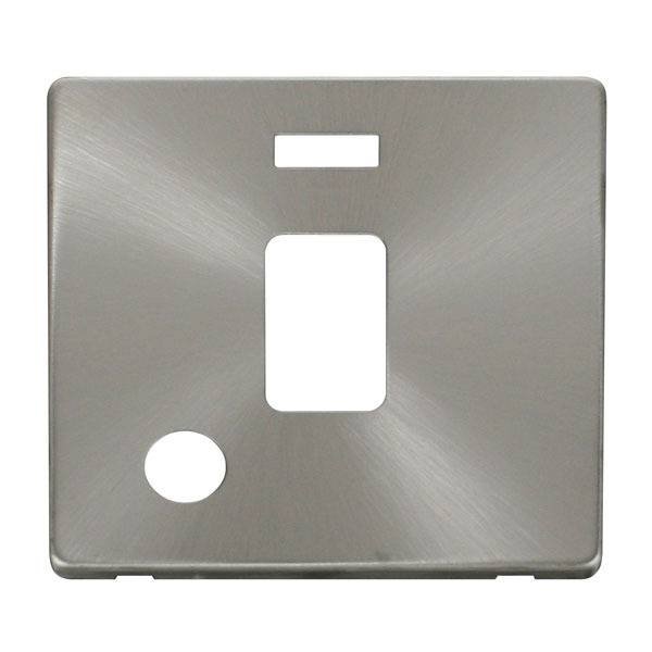 Click SCP323BS 20A DP Switch With Flex Outlet & Neon Cover Plate - Brushed Stainless