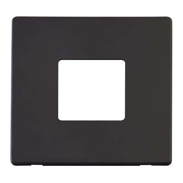 Click SCP402BK 1 Gang Twin Aperture Cover Plate - Black