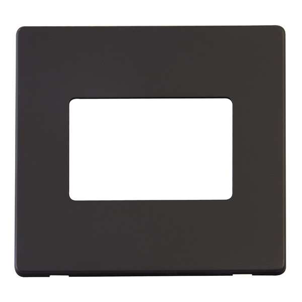Click SCP403BK 1 Gang Triple Aperture Cover Plate - Black