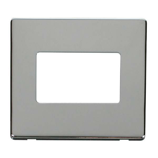 Click SCP403CH 1 Gang Triple Aperture Cover Plate - Chrome