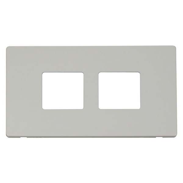 Click SCP404PW 2 Gang (2 x 2) Aperture Cover Plate - White