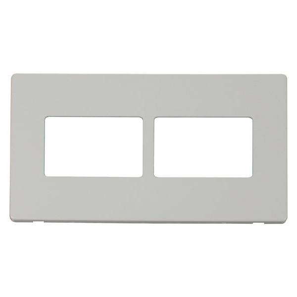 Click SCP406PW 2 Gang (2 x 3) Aperture Cover Plate - White