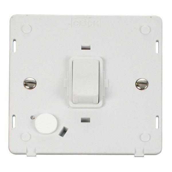 Click SIN022PW 20A DP Switch With Flex Outlet Insert - White