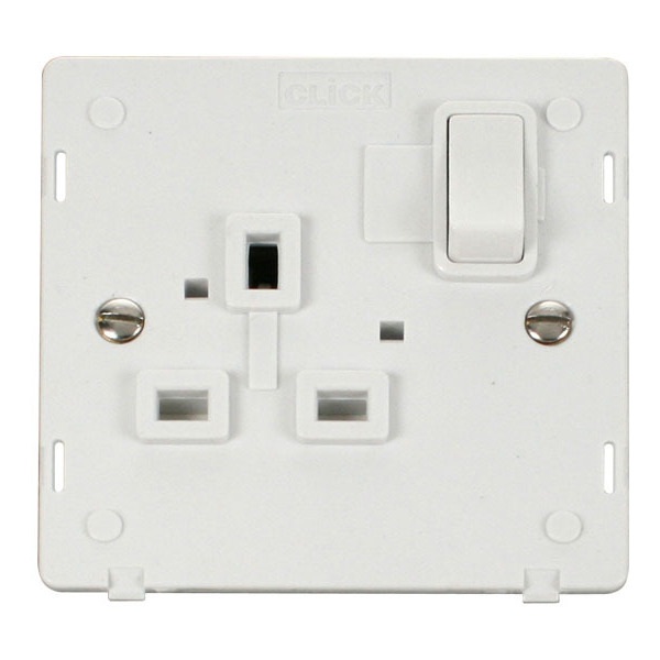 Click SIN035PW 1 Gang 13A DP Switched Socket Insert - White