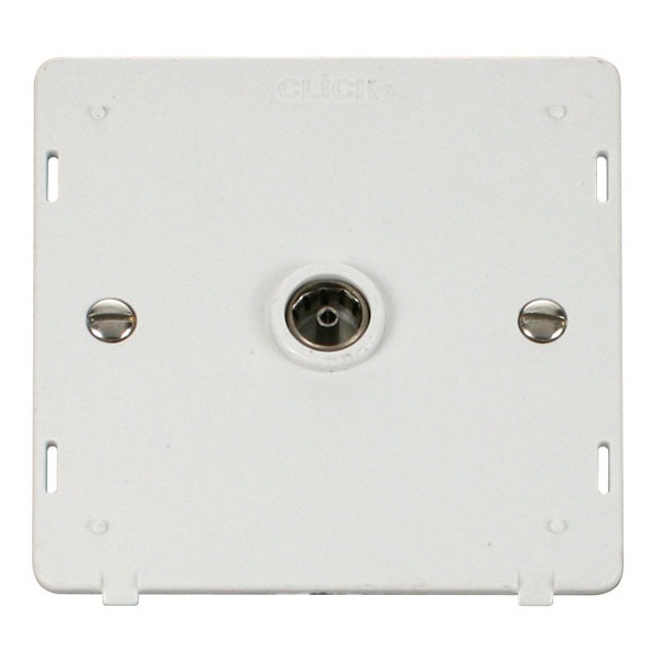 Click SIN065PW Single Coaxial Socket Insert - White