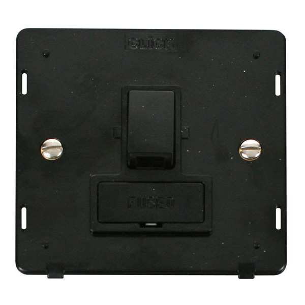 Click SIN651BK 13A Fused Switched Connection Unit Insert - Black