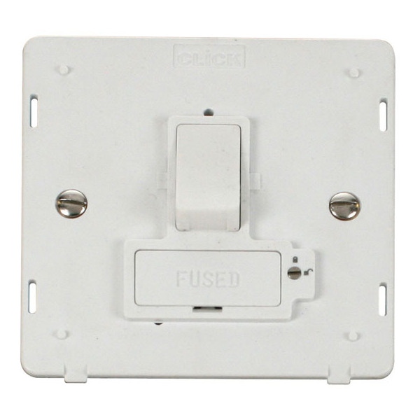 Click SIN851PW 13A Fused Switched Connection Unit (Lockable) Insert - White