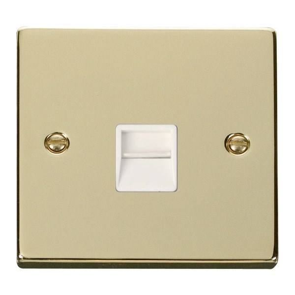 Click VPBR125WH Single Telephone Socket Outlet Secondary