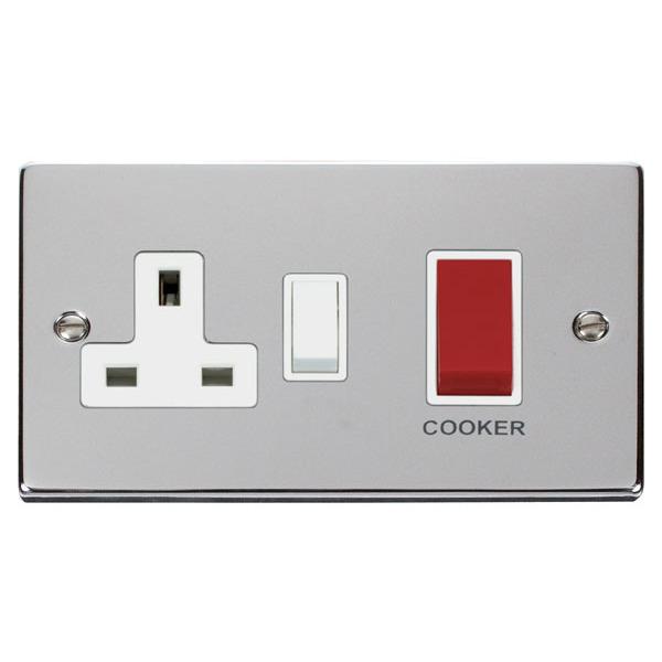 Click VPCH204WH 45A DP Switch + 13A Switched Socket