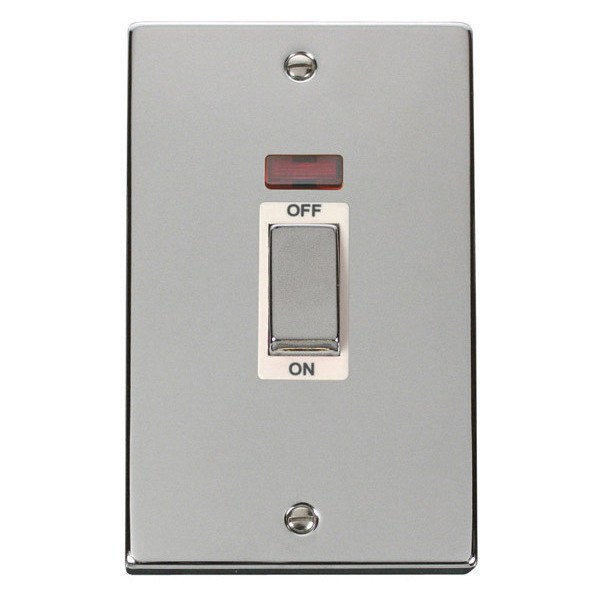 Click VPCH503WH Ingot 2 Gang 45A DP Switch With Neon