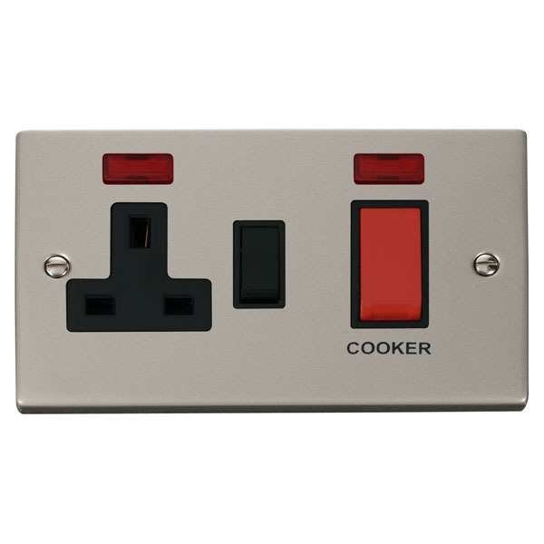 Click VPPN205BK 45A DP Switch + 13A Switched Socket & Neons