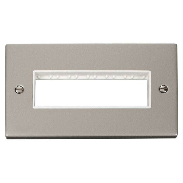 Click VPPN426WH 2 Gang Plate 6 In-Line Aperture 