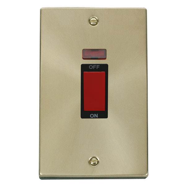 Click VPSB203BK 2 Gang 45A DP Switch With Neon