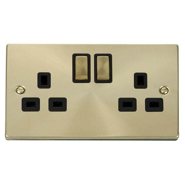 Click VPSB536BK 2 Gang 13A DP ‘Ingot’ Switched Socket Outlet