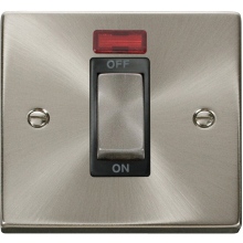 Click VPSC501BK Ingot 1 Gang 45A DP Switch With Neon 