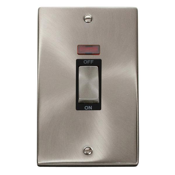 Click VPSC503BK Ingot 2 Gang 45A DP Switch With Neon