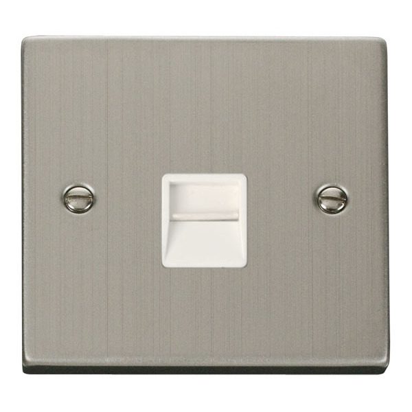 Click VPSS120WH Single Telephone Socket Outlet Master