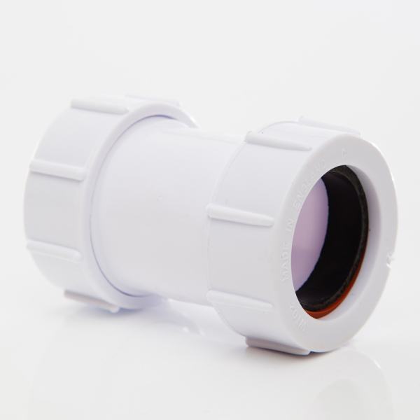 Polypipe Waste Compression Straight Connector 32mm White