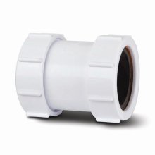 Compression Waste Straight Connector White 40mm  