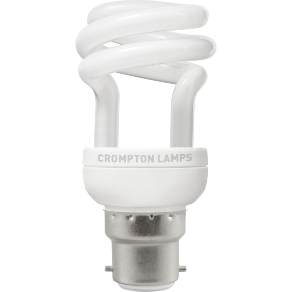 Crompton 8W Spiral BC Lamp SPIR8WBC