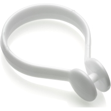 Croydex White Button Shower Curtain Ring