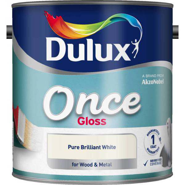Dulux Retail Once Gloss Pure Brilliant White 2.5ltr
