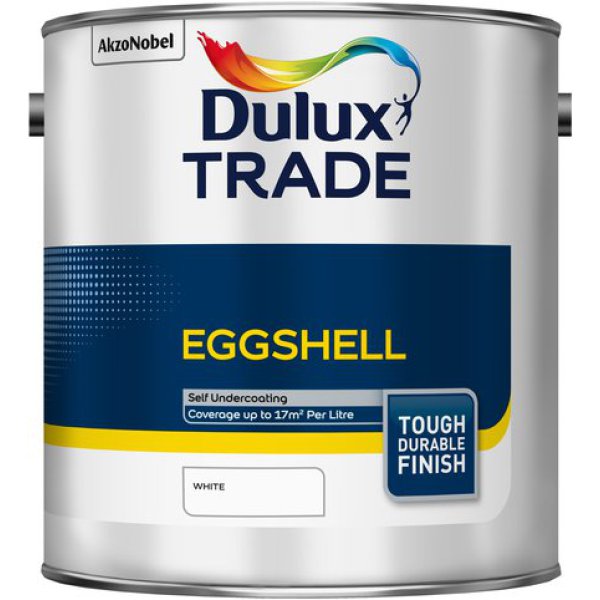 Dulux Trade Eggshell White 2.5ltr