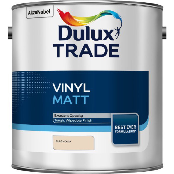 Dulux Trade Vinyl Matt Magnolia 2.5ltr