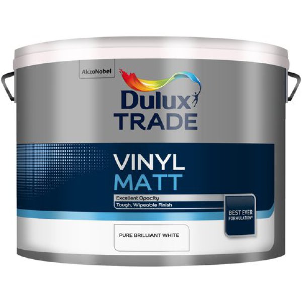 Dulux Trade Vinyl Matt Pure Brilliant White (2011) 10ltr