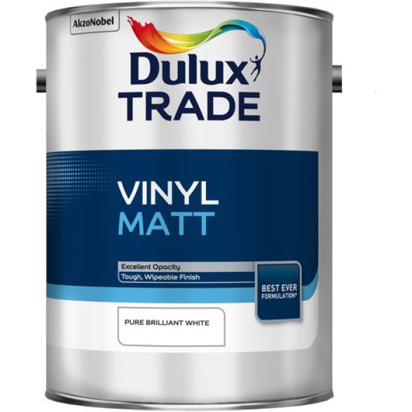 Dulux Trade Vinyl Matt Pure Brilliant White (2011) 5ltr