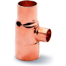 End Feed Reducing Tee Copper 22x22x15mm