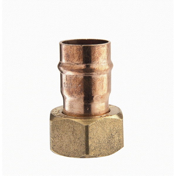 Straight Cylinder Connector 22mm X 1" Copper