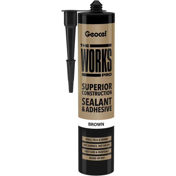 Geocel The Works Pro Superior Construction Sealant & Adhesive Brown 290ml