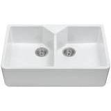 KC12WH Double ceramic belfast sink