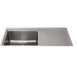 KVF21RSS Single bowl flush fit sink with right hand drainer