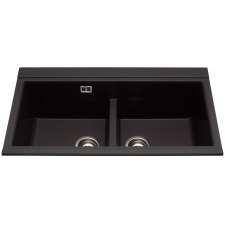 KG80BL Inset composite double bowl sink