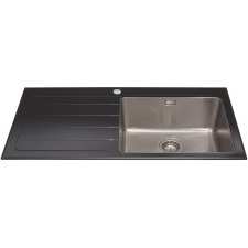 KVL01LBL Inset glass single bowl sink left hand drainer