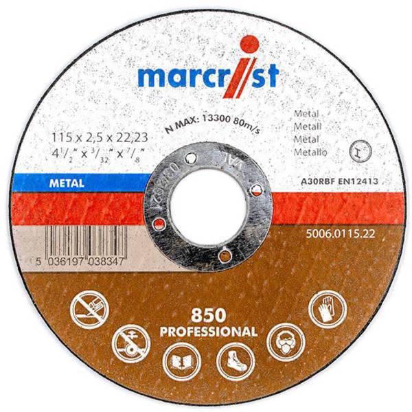 Marcrist 850 Metal Cutting Disc Flat 115mmx3x22