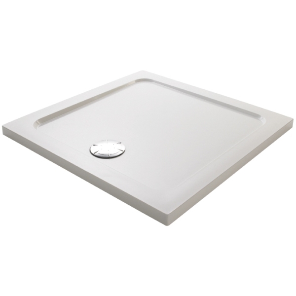 Mira Flight Square Low Shower Tray 800mm White