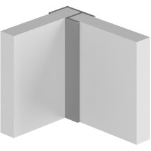 Multipanel Flush Corner Profile Bright Polished Silver