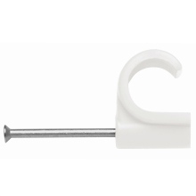 Nail In Pipe Clips White 10mm 