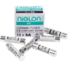 Niglon F5 5A Plug Top Fuses - Pack of 10