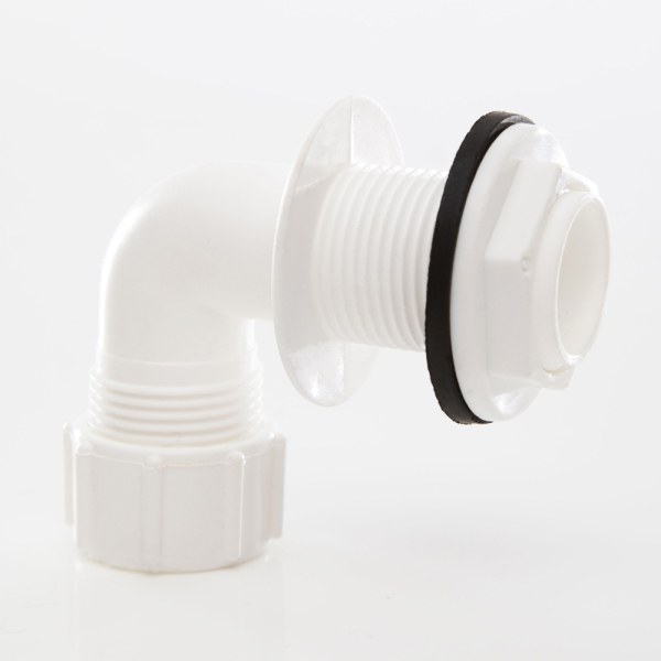 Overflow Bend Tank Connector White 21.5mm 